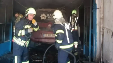 Afyonkarahisar'da oto tamir dükkanında yangın: 14 yaşında çocuk yaralandı