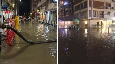İzmir’de sağanak yağış: Cadde ve sokaklar sular altında kaldı