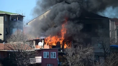 Ümraniye'de gecekonduda korkutan yangın
