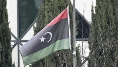 Ankara’daki uçak kazasının ardından Libya'nın Ankara Büyükelçiliğinde bayraklar yarıya indirildi