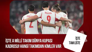 A Milli Takım’ın Dünya Kupası kadrosu netleşti: İşte kulüplere göre dağılım