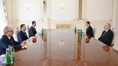 Cumhurbaşkanı Aliyev, Adalet Bakanı Akın Gürlek'i kabul etti
