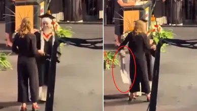 Kanada'daki mezuniyet töreninde kefiye tartışması! Görüntüler tepki çekti
