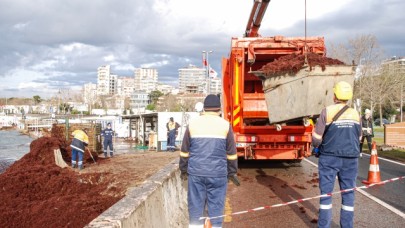 Caddebostan Sahili kırmızıya büründü