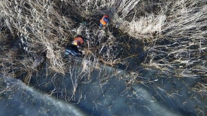 Van Gölü'nde inci kefali için drone ile denetim