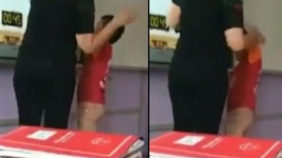 İlkokulda skandal görüntüler! Öğrencinin kulağını çekip tokat attı