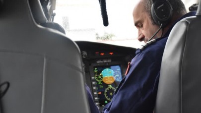 Kural ihlali yapan sürücüler helikopterle denetlendi