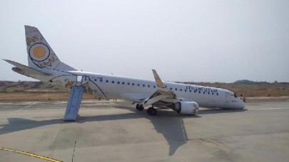 Pilot,  yolcu uçağını burnu üstüne indirdi