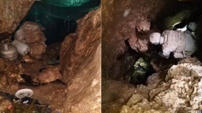 Şırnak'ta teröristlerin kullandığı 3 katlı mağara kullanılamaz hale getirildi