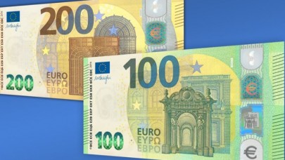 Yeni 100 ve 200 euroluk banknotlar tedavülde