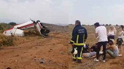 Antalya'da sivil eğitim uçağı düştü! Ölü ve yaralılar var