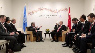 Cumhurbaşkanı Erdoğan G20'de BM Genel Sekreteri Guterres’i kabul etti