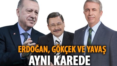 Cumhurbaşkanı Erdoğan,  Mansur Yavaş ve Melih Gökçek aynı kareye girdi