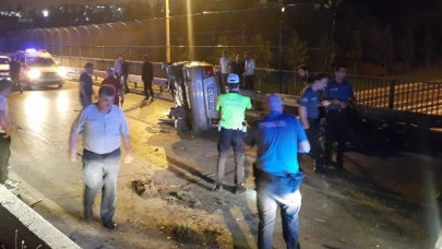 Küçükçekmece'de feci kaza: 1 ölü,  5 yaralı