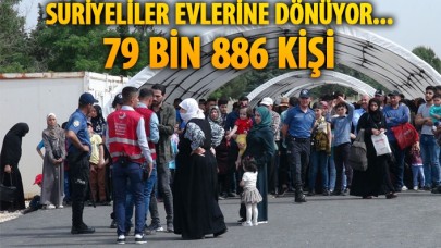 6 ayda 79 bin 886 Suriyeli ülkesine geri döndü