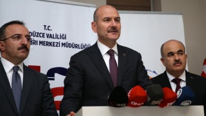 Bakan Soylu: Düzce'deki toprak kaymasında 7 vatandaşın kayıp olduğu ihbarı geldi
