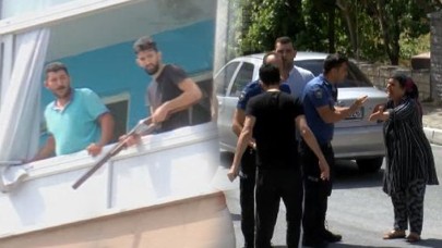 Beylikdüzü'nde gergin anlar! Av tüfeğiyle bekledi