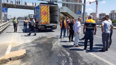 D-100 karayolu çökme nedeniyle trafiğe kapatıldı