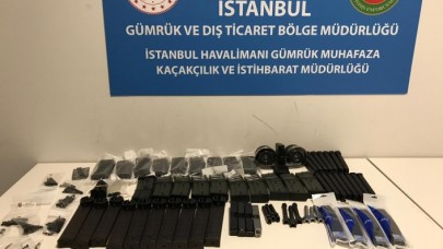 İstanbul Havalimanı’nda yolcunun valizinden silah aksam ve parçaları çıktı