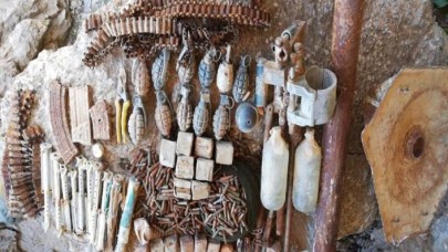 Mağaralarda PKK bombaları ve mühimmat ele geçirildi