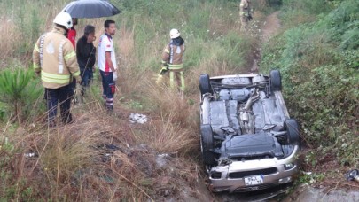 Şile Yolu'nda araç şarampole yuvarlandı: 1 ölü