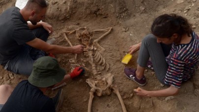 Sinop'ta arkeologları şaşırtan iskelet