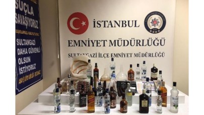 Sultangazi'de 400 bin TL'lik sahte içki operasyonu