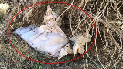 Teröristlerin ağaçlar arasına gizlediği çuvalların içinden çıktı