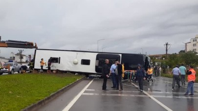 Çanakkale'de yolcu otobüsü devrildi! Kötü haber geldi...