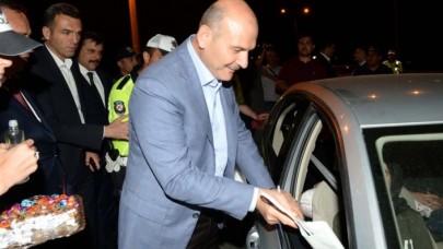 İçişleri Bakanı Soylu Çorum ve Amasya'da trafik denetimine katıldı