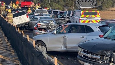 ABD'de Büyük Kaza: 69 Araç Birbirine Girdi!