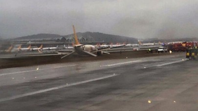 İstanbul'a İniş Yapan Uçak Pistten Çıktı: Uçuşlar Yapılamıyor!