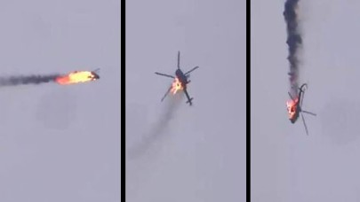 Esad rejimine ait helikopter düşürüldü!