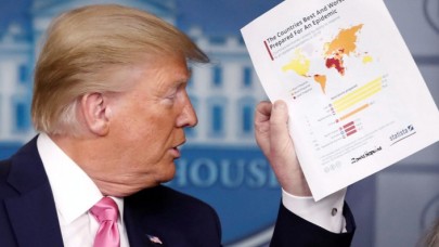 Trump'ın elindeki koronovirüs kağıdında Türkiye detayı dikkat çekti