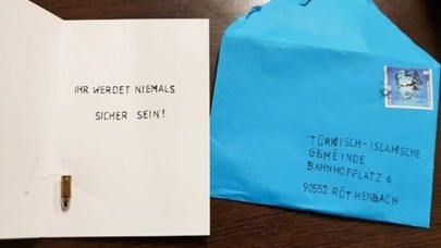 Almanya'da camiye mermili mektup: 'Güvende olmayacaksınız'