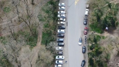 'Evde kal' uygulamasına uymayıp Belgrad Ormanı'na akın ettiler