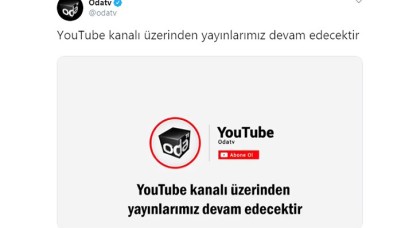 Odatv YouTube üzerinden yayınlarına devam edecek!