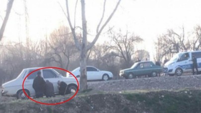 Pes be amcalar! Polisi görünce böyle saklandılar