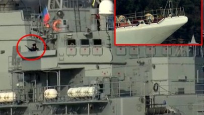Rus savaş gemisi yine haddini aştı: Boğaz'dan böyle geçti 