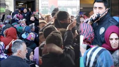 Züccaciye dükkanının açılışında indirim yapıldı: Bazı kadınlar ezilme tehlikesi geçirdi