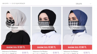 Ünlü tesettür giyim markası Sefamerve'nin koronavirüs maskeleri tepki çekti!