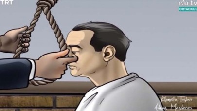 Uzaktan eğitim programında öğrencilere Adnan Menderes'in idam sahnesi izletildi!