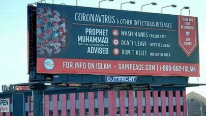 ABD'de koronavirüse karşı Hz. Muhammed'in hadisleri reklam panolarında yayınlandı