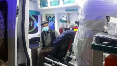 Ateşi yüksek çıkınca kaçırılmak istenen adamı polis yakaladı