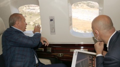 Erdoğan helikoptere bindi: İstanbul'da yapımı devam eden hastaneleri havadan kontrol etti