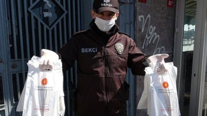 Evlere maske ve kolonya dağıtımı başladı