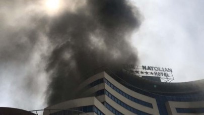 Gaziantep'te 11 katlı otelde yangın