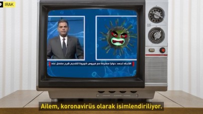 Irak'ta bir televizyon kanalı koronavirüsle röportaj yaptı!
