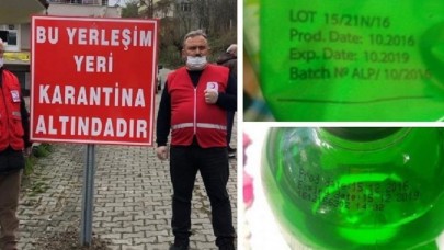 Kızılay,  karantinaya alınan köyde tarihi geçmiş temizlik ürünleri dağıttı!