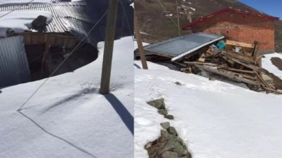 Rize'de çığ düştü: Bir ev yıkıldı